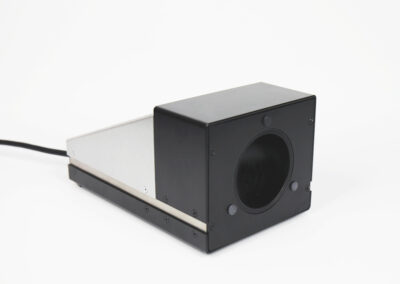 Front product view of the TIR100-2 portable emissometer for non-destructive thermal emissivity measurement.