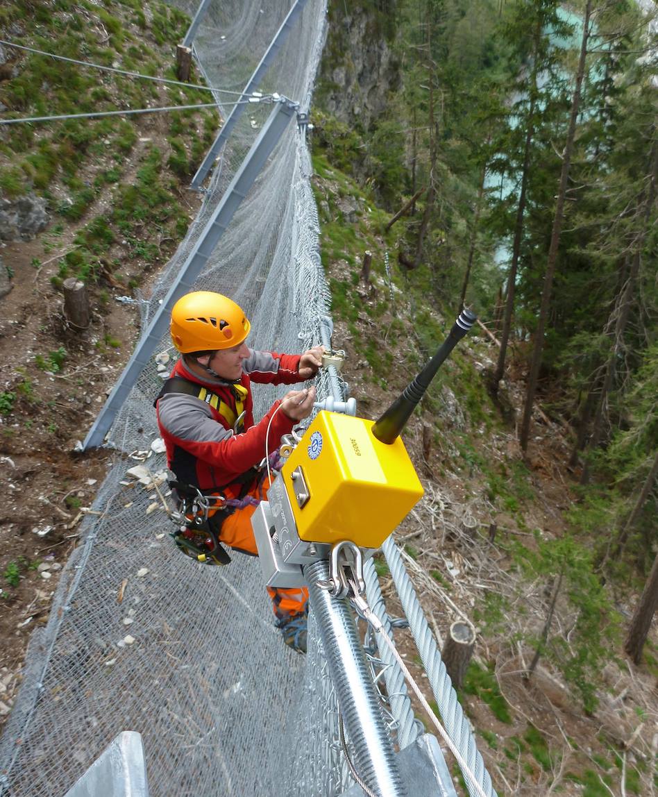 Landslide Sensor on Rockfall Detection Fence