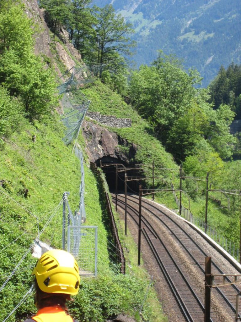 Steep Angled Rockfall Fence