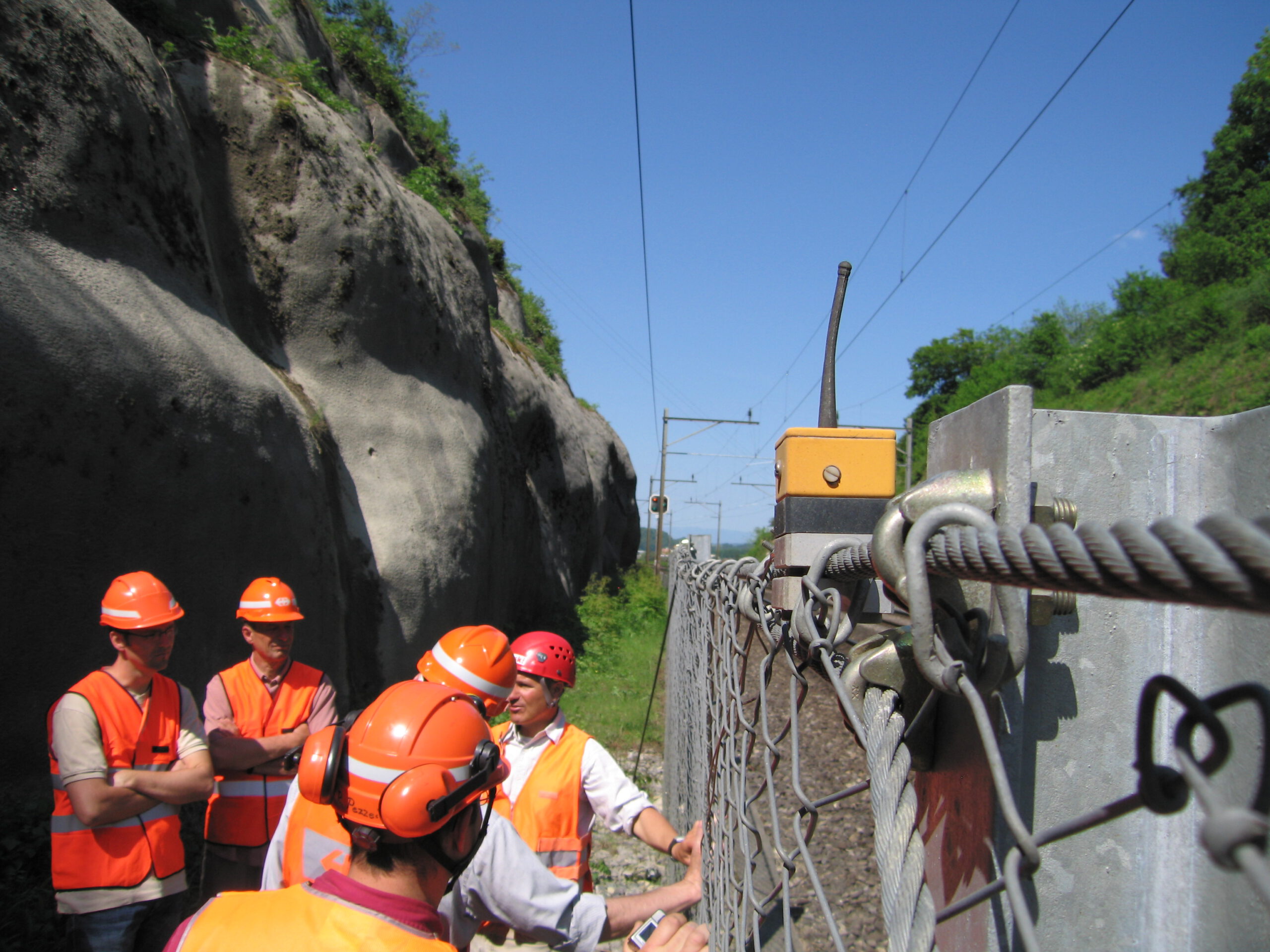 INGLAS technicians installing monitoring sensors at railway infrastructure
